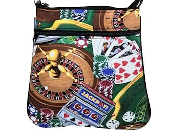 Handmade Casino Games Crossover Body Bag: US Handbag Purse