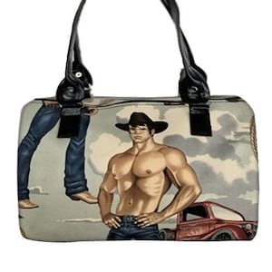 Sac de docteur de sac à main fait main des Etats-Unis avec le modèle de sacoche de modèle de « Wranglers », tissu de coton, nouveau
