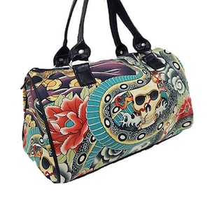 Sac de docteur de sac à main fait main des Etats-Unis avec le modèle de sacoche de modèle de « charme zen », tissu de coton, nouveau