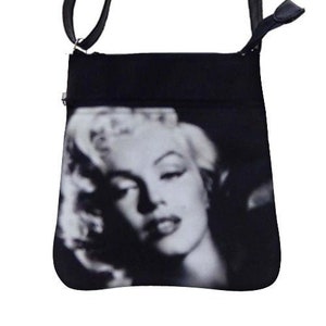 Handmade Marilyn Monroe Face Crossover Body Bag: Adjustable Shoulder Purse