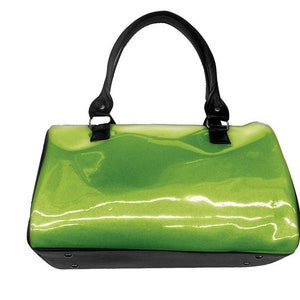 US HANDMADE Handtasche grün Arzt Tasche Tasche Stil mit glänzenden schimmernden Farben Tasche neu