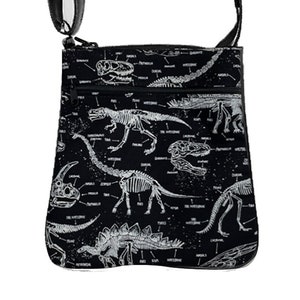 US HANDMADE Handbag Crossover Body Bag with &quot;DINOSAUR Skeleton&quot; Pattern Shoulder Bag Handbag Purse, New