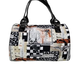 Sac de docteur de sac à main fait main des Etats-Unis avec le modèle complet de sacoche de modèle de tissu de " VOODOO Shop Two « , tissu de coton, nouveau