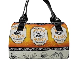 Sac de docteur de sac à main fait main des Etats-Unis avec le modèle complet de sacoche de modèle de tissu de " VOODOO Shop One « , tissu de coton, nouveau