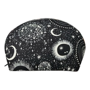 Handmade Glow in the Dark Moon & Stars Cosmetic Bag