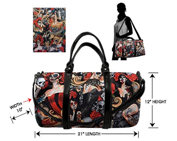US HANDMADE Handbag Large Duffle Bag Satchel Style 11061 Las Elegantes Print Pattern Bag Purse New LDF Etsy