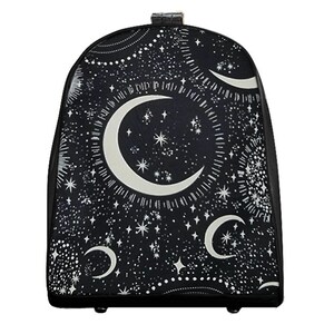 US Handmade Mini Backpack: Glow in the Dark Moon & Stars Cotton Purse