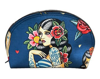 US Handmade Make-Up Bag with "DONT GAMBLE with Love" Pattern Cosmetic Bag, Clutch Purse, Pouch, New