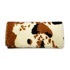 US HANDMADE "ANIMAL Fur Cow 101" Cartera plegable para mujer Tela de algodón, Nuevo, Raro