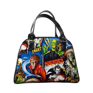 US HANDMADE Handbag Large Bowler Bag  Satchel Style with "Shiny Shimmering Green Side Pattern Bag Purse, New