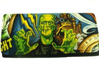 USA Handmade Woman Wallet with Monster Frankenstein Horror Movie Fabric Cotton, new, rare