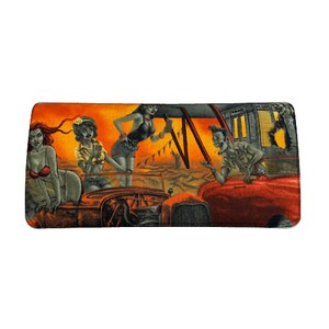 US HANDMADE « ZOMBIES Drive-In 1 » Tissu de coton portefeuille pliant pour femmes, neuf, rare