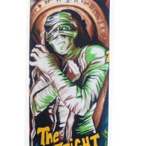 Bifold Woman Wallet con Mummy Monster Frankenstein Horror Movie Fabric Cotton, nuevo