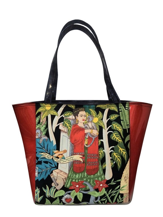 Frida Kahlo RARE med size Plastic Woven Purse by SCARLETT RARE B20 | eBay