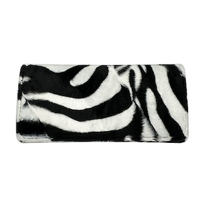 US HANDMADE "ZEBRA Animal Fur" Tela de algodón de cartera plegable para mujer, nueva, rara