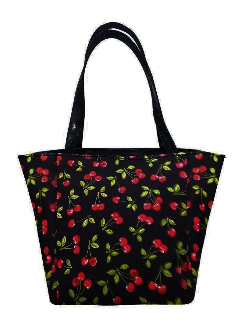 Cherry Print Bucket Bag – PurseFind