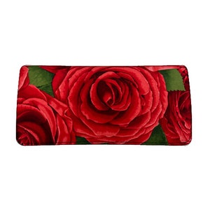 Portefeuille à deux volets « Packed of ROSES » fabriqué aux États-Unis, tissu en coton pour femme, neuf, rare