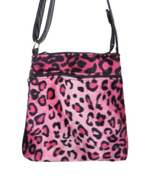 USA handmade Cross Overbody bag WITH "Animal Print LEOPARD" Pattern Shoulder Bag Handbag Purse, new, rare