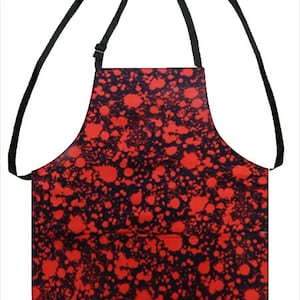 US HANDMADE 2 in 1 Apron with  &quot;Blood Type&quot; Pattern Cotton Fabric, Reversible