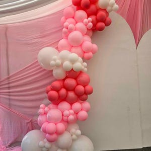Balloon Garland DIY Pink and White Bridal Shower Balloon Arch Girl Baby Shower Bachelorette Party Decorations Barbie First Birthday