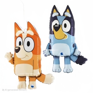 Bluey and Bingo Birthday Party Decorations for Birthday Party Decor Birthday Blue and Orange Birthday Balloons Bone and Paw Print Balloons