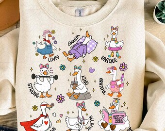Silly Goose You Are Kind Instant Download PNG, Back To School Cute Teacher digital PNG, Funny Goose Motivational Shirt Design Gift