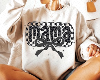 Retro Mama Checkered Bow Png, Mama Bow Png, Coquette Mama Leopard png, Mama Png, Black And White Mama, Mother’s Day Png