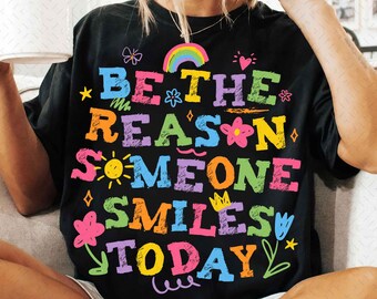 Var anledningen till att någon ler idag Boho PNG, affirmationer png, inspirerande png, mental hälsa png, positiv dtf-överföring png, sommar png