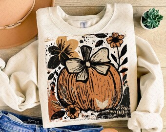 Calabaza boho floral PNG, Otoño PNG, Sublimación de calabaza de otoño PNG, Acción de Gracias PNG, Otoño PNG, Camisa de otoño, Calabazas, encaje boho PNG