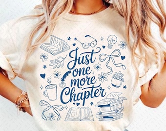 Just one More Chapter Png Book Club png, Books and coffee tee, Book Lover png, Bookworm Bookish png, subtle reading png, Fall reading png