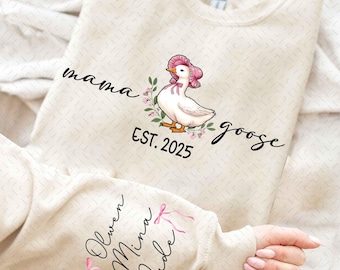 Custom Mama Goose Png, Mama Silly Goose Png, Vintage Mama Goose Png, Happy Mother's Day Png, Coquette Mama Png, Mom Png, Gift for Mama Png