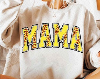 Softball Mama Png, Softball Mom Png, Softball Mama Sublimation Design, Varsity Mama Png, Softball Png, Mama Png, Retro Softball Mama Png
