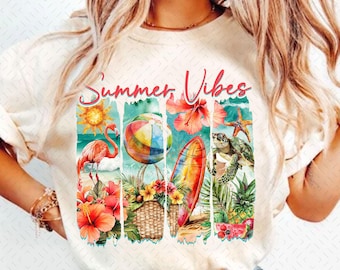 Summer Vibes PNG, Summer Png, Retro Summer Png, Beach Png, Hello Summer Png, Summer Vacation Png, Tropical Summer Sublimation
