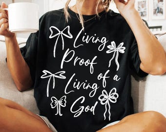 Living Proof of a Loving God Coquette Png, Retro Christian Png, Faith png, Christian Coquette PNG, Religious Png, Bible Verse Png