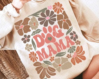 Boho Dog Mama Floral PNG, Dog Mama Png, Dog Lover Png, Mom Life Png, Dog Coquette Png, Dog Mama Shirt Png, Dog Gifts