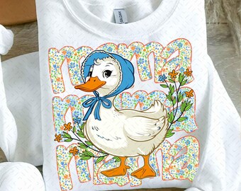 Floral Mama Goose Png, Mama Goose Png, Girly Png, Goose Png, Mother's Day Png, Floral Mama Png, Duck Png, Goose Lover Sublimation