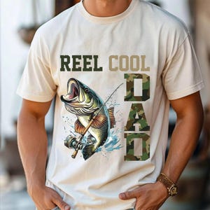Retro Reel Cool Dad Png, Wishin&#39; I Was Fishin&#39; Png, Fishing Dad Shirt Design Png, Bass Fishing Png, Fathers Day Gift, Dad Birthday Gift Png