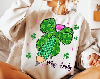 Personalized St. Patricks Day Teacher Png, Teacher St Patrick Png, Lucky Teacher Png, St Patrick Teacher png, Custom Teacher St Patricks day