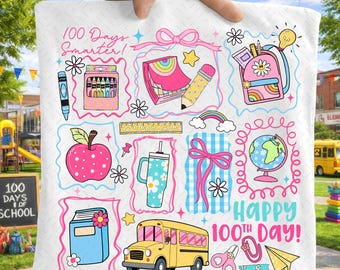 PNG de 100 días de escuela, diseño de camiseta con lazo de maestra coqueta, PNG de 100 días más inteligente, sublimación de lazo rosa para chicas de 100 días