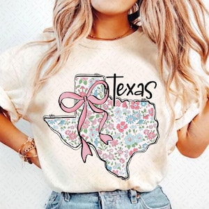 Zustand PNG Floral Coquette Texas PNG Trendy Girly Shirt Design Coquette Bow Zustand Shirt Design