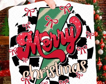 Checkered Christmas Coquette Png, Retro Christmas Png, Holly Jolly Png, Merry Christmas Png, Cute Christmas Shirt Png, Girly Christmas Png
