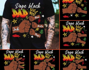 Juneteenth Dope Black Dad Png, Black Father Png, Best Dad Ever Png, Black Dad Png, Grandpa Png, Nose Bump Child Child Names, Digital Nedladdning