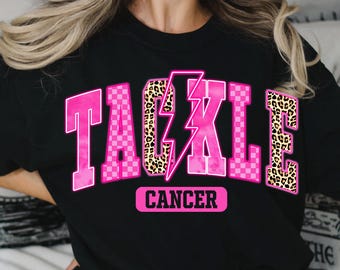 Neon Tackle cancer varsity png, Pink tackle png, Football coquette png, Neon Pink Out PNG, Breast Cancer png,Football Mom,Tackle Cancer Png