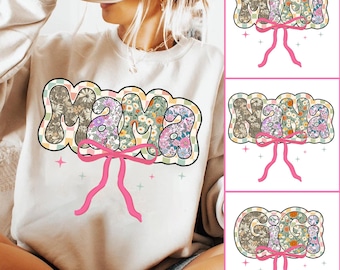Cute Mama Coquette Bow Png, Floral Mama Gigi Nana Mimi Bundle Png, Everyday Png, Preppy Mama Design Png, Checkered Sublimation Design