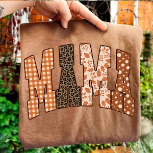 Checkered Fall Mama Png, Autumn Png, Fall Png, Retro Fall Mom Sublimation Design, Fall Season Png, Leopard Fall Png, Preppy Cozy Fall Png