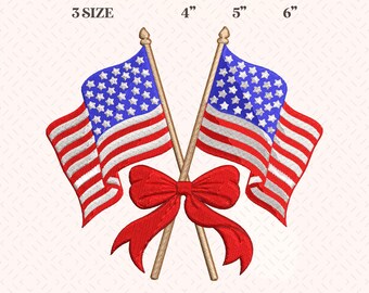 Coquette USA Embroidery Design, Patriotic Flag Embroidery Design, 4th of July, American Girly, Country July, American Flag Embroidery Design