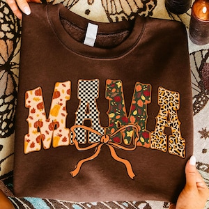 Checkered Fall Mama Png, Autumn Png, Fall Png, Retro Fall Mom Sublimation Design, Fall Season Png, Leopard Fall Png, Preppy Cozy Fall Png