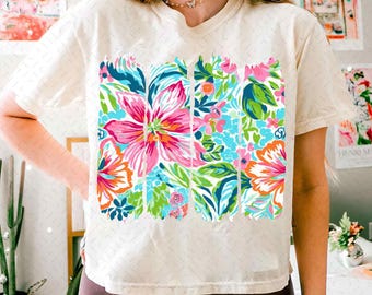 Preppy Floral Brushstroke PNG, Boho Floral PNG, Floral Mama Png, Summer Vibes Png, Spring Flowers Png, Wildflower Png, Boho Summer Png