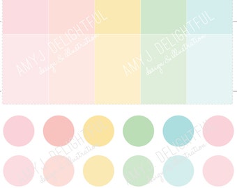 Printable Solid Ombre PLANNER stickers! pink, turquoise, mint-Digital File Instant Download-Erin Condren, block stickers, Happy Planner