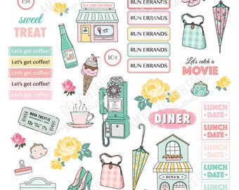 Cafe time text stickers for planners, ID 0369 – mamagloriashop